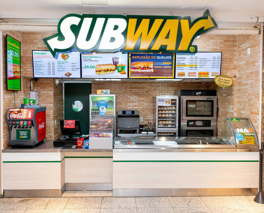 franquias de alimentação - subway