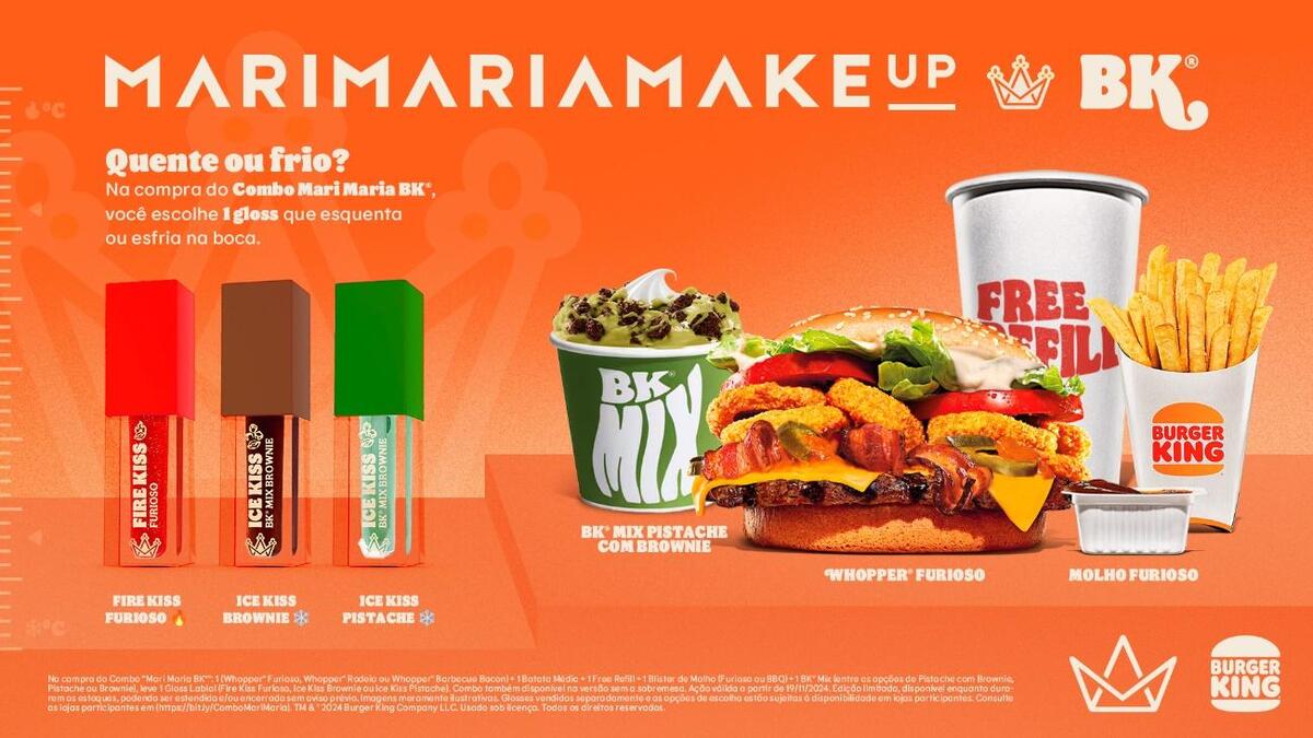 Banner Burger King e Mari Maria MakeUp