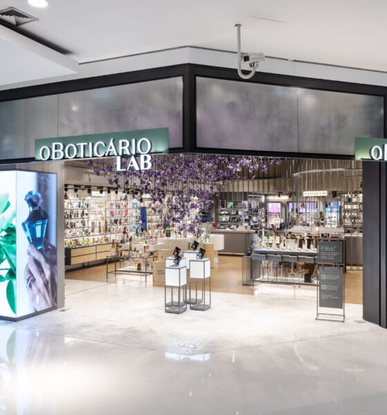 Loja Conceito do OBoticário em shopping: OBoticário Lab, com cores voltadas pra o cinza; dia dos pais
