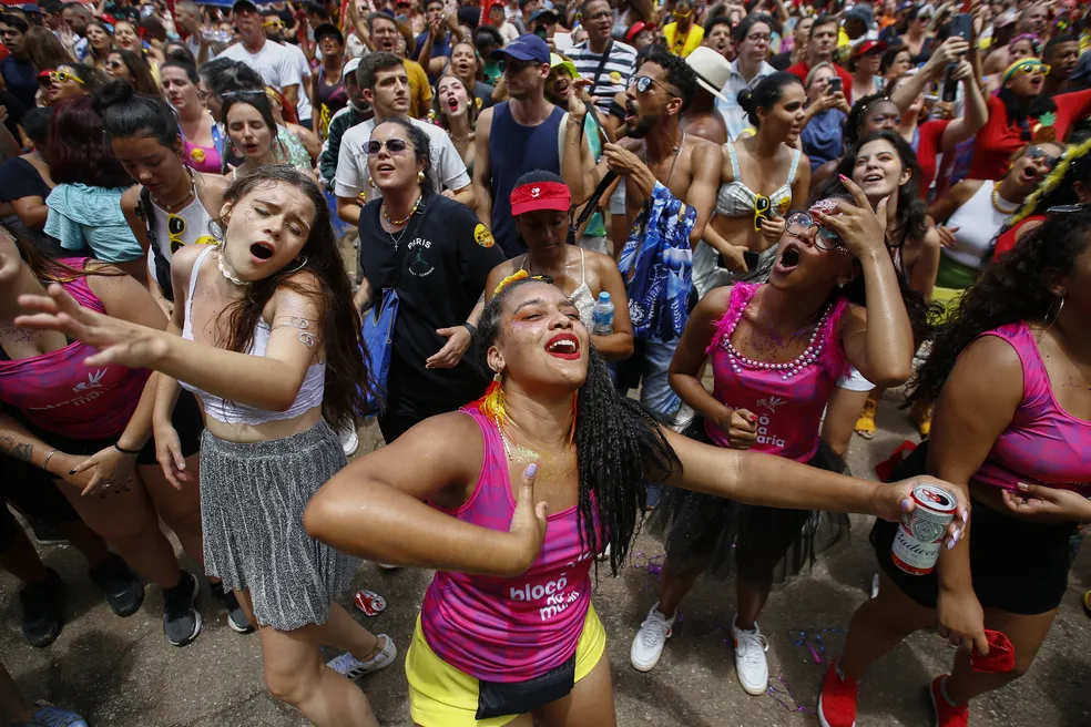 Foliões curtindo Carnaval em São Paulo