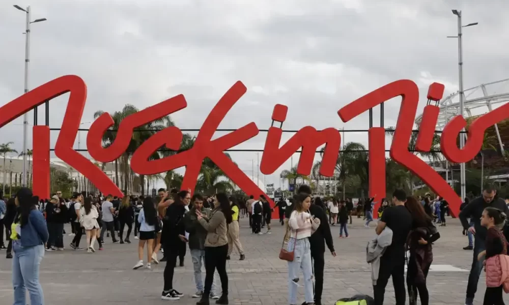 Logo do Rock in Rio no evento