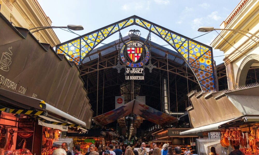 entrada do mercado de la boqueria, na Cidade do México