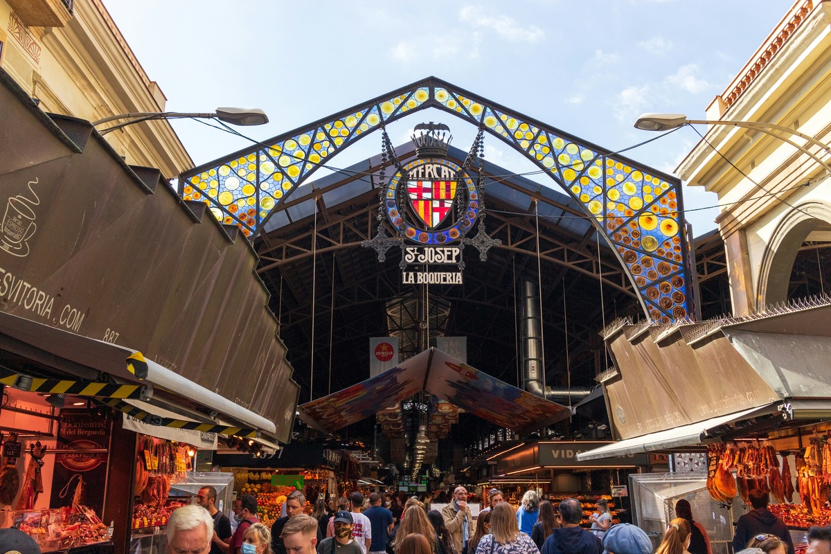 entrada do mercado de la boqueria, na Cidade do México