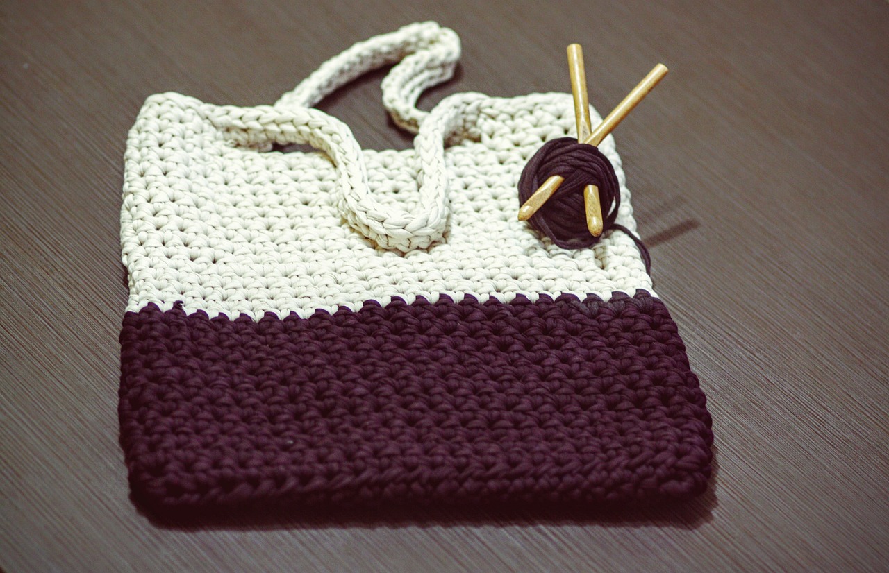 Bolsa de crochê moda