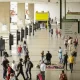 Rodoviária de Brasília sem nenhum ônibus.