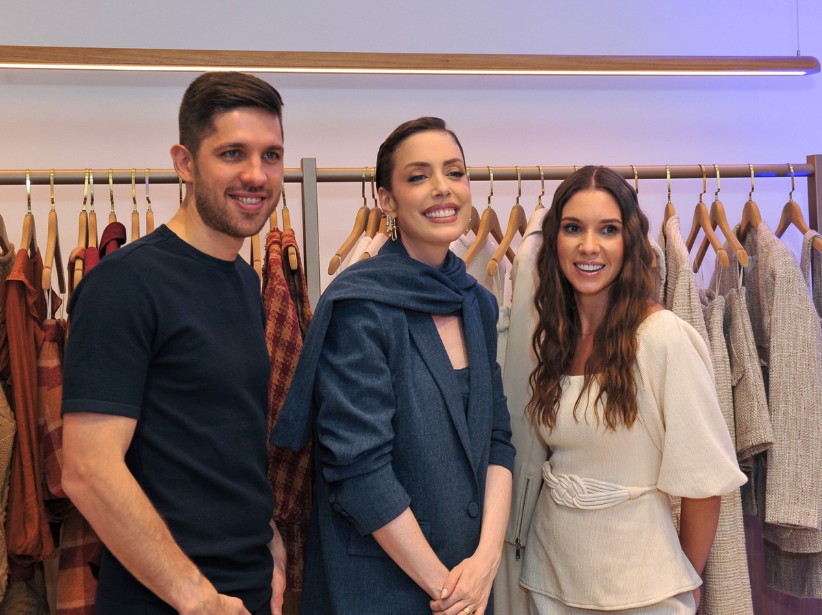 Da esquerda para a direita, Alejandro Vázquez, Fabiana Justus e Luciana Hidelbrand. Imagem: Divulgação/Nuvemshop e Les Clothes